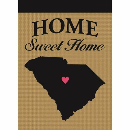NUNC PATIO SUPPLIES South Carolina Home Sweet Home Burlap Garden Flag NU3457962